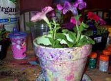 Tie-Dye Flower Pots